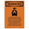 Signmission OSHA Warning Sign, 10" H, 7" W, Rigid Plastic, Carbon Dioxide Gas, Portrait, WS-P-V-13005 OS-WS-P-710-V-13005 - alternate 1